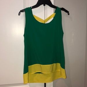 Green and a Yellow Tank with Back Detail